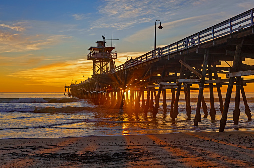 sunset at San Clemente, CA pier