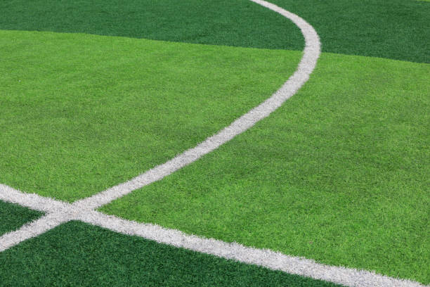 istock The white line is on the green lawn 1971513928