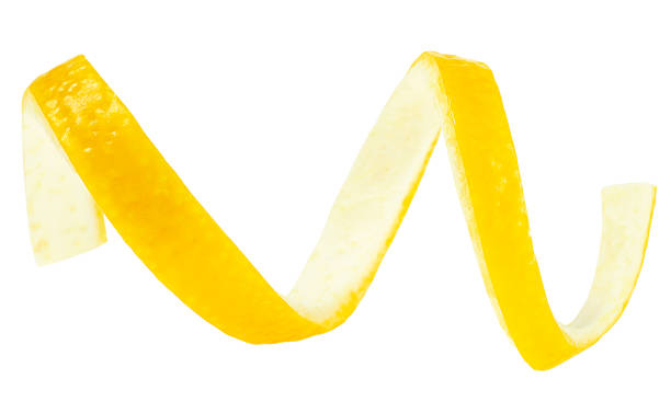 istock Fresh lemon peel isolated on a white background, citron. 1971520566