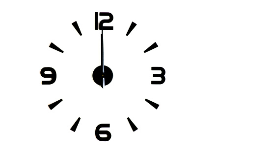 White clock, close up