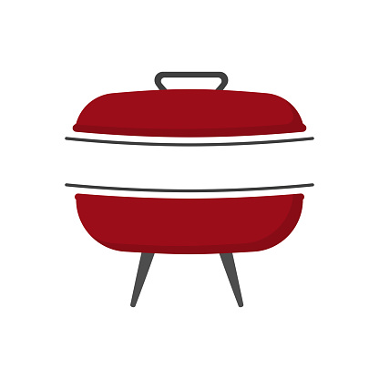 Barbecue or BBQ with copy space for text in vector Icon