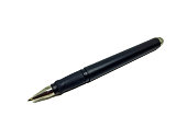 black colored pen with thick ink on isolated background