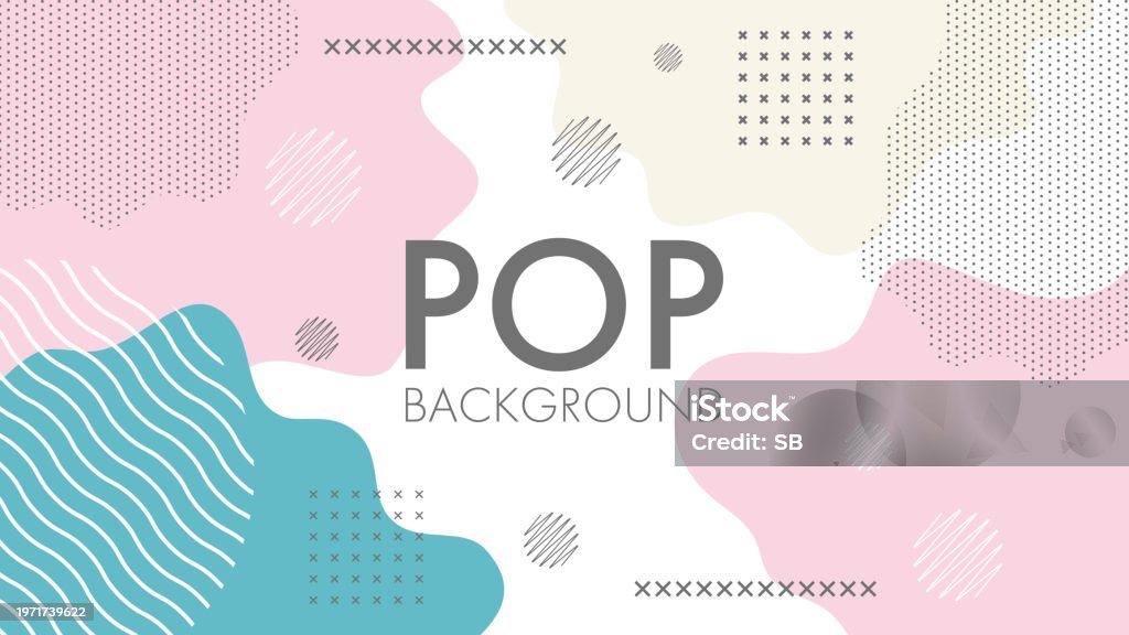 Pop Message Background Pop Background With Abstract Shapes Stock Illustration - Download Image ...