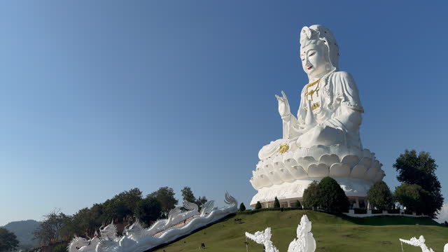 Big Guan Yin statue in Wat Huay Pla Kung of Chiang Rai, Thailand