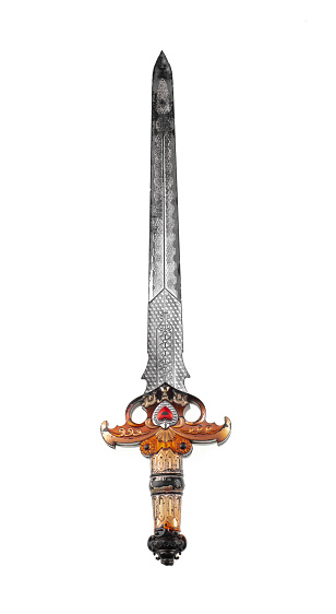 fantasy sword isolated on white background