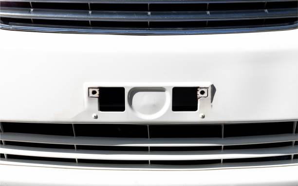 istock Front view of a car bumper with without number plate 1972011692
