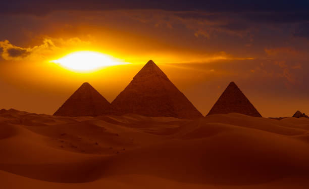 istock Giza Pyramid Complex at amazing sunset - Cairo, Egypt 1972038400