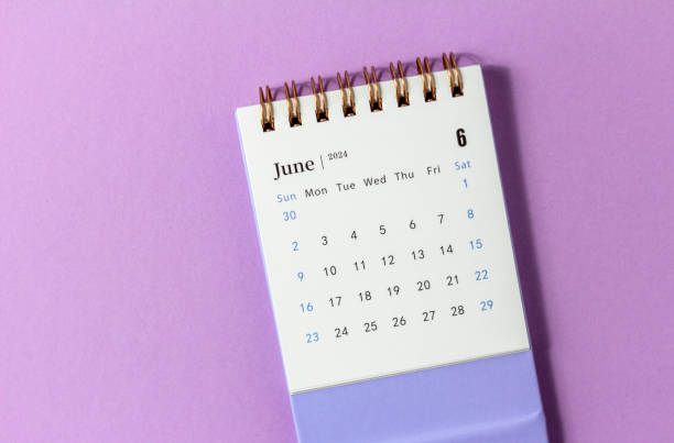 istock Calendar for June 2024. Desk calendar for planning, scheduling, assigning, organizing and managing every date. 1972079144