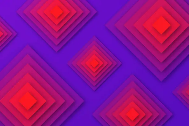 Vector illustration of Abstract design with squares and Purple gradients - Trendy background