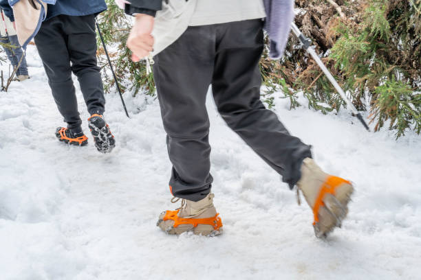 istock Winter snow mountaineering equipment crampons 1972085051