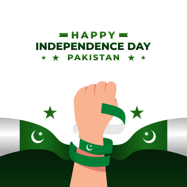 pakistan independence day vector design template - commonwealth of nations stock illustrations