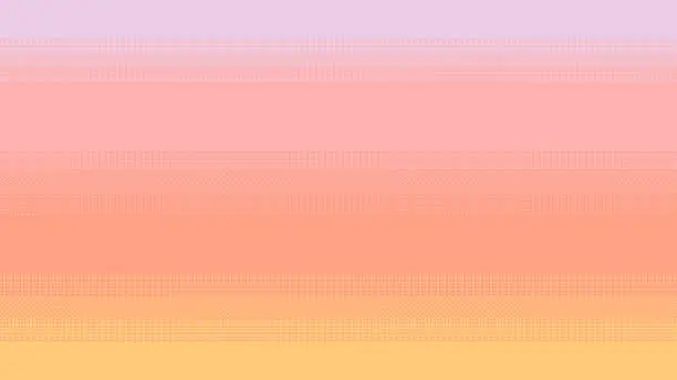 Vector illustration of Pixel art pastel peach colored gradient background. Dithering vector illustration.