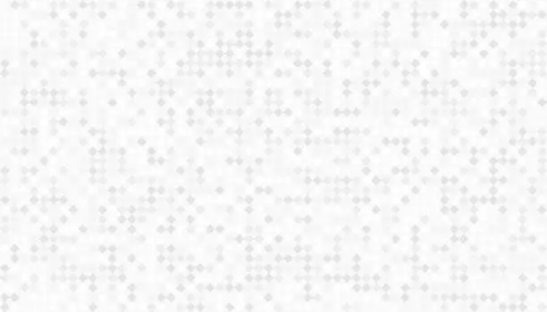 Vector illustration of Gray white square geometric pattern background