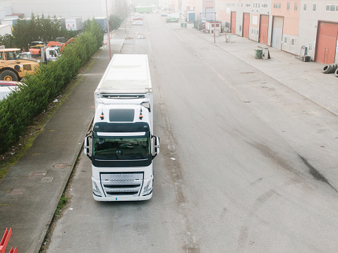 Engelskirchen, Germany - June 24, 2020: W. Zinn Volvo FH truck with tipper trailer on motorway