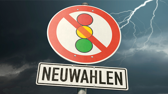 Symbol image: New elections instead of Ampelkoalition (traffic light coalition) in Germany
