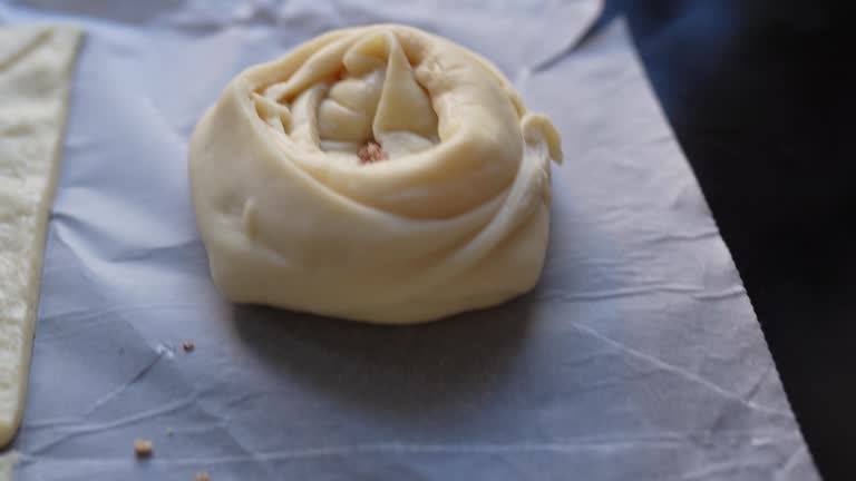 making butter buns with cinnamon and sugar in craft baking