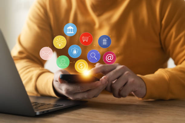 istock businessmen Are working on smartphones to use the search engine optimization tool. To find customers or promote and advertise online content for technology, marketing, and business concept. 1972217969