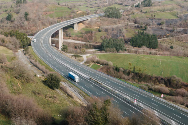 istock Truck on a highway 1972227737