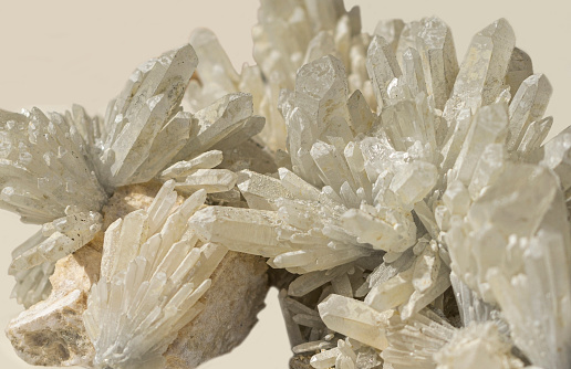 Background gross rock crystal quartz