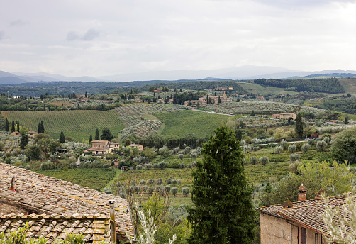 tuscany landscape from Cortona, Italy