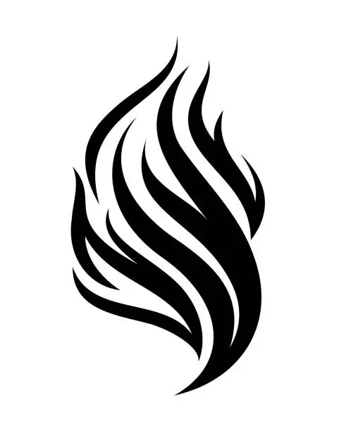 Vector illustration of fire minimal