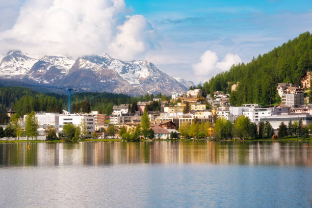 istock Saint Moritz lake in Switzerland in summer 1972350507