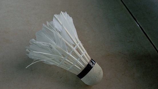 One shuttlecock for playing badminton