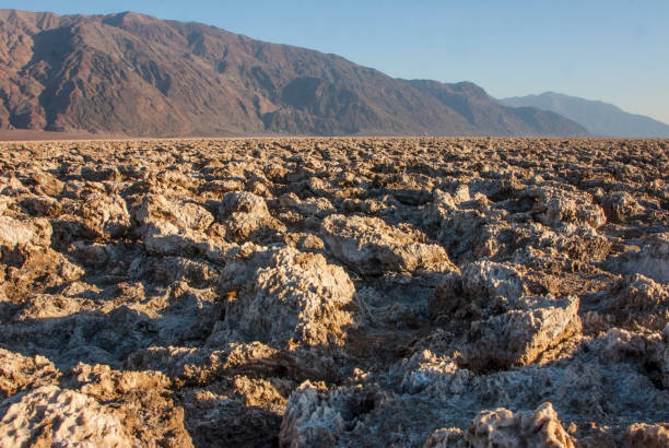 Dry cracked earth in Salt Flats, Death Valley, NP, CA