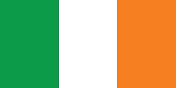 Ireland flag. The official ratio. Flag icon. Standard color. Standard size. A rectangular flag. Computer illustration. Digital illustration. Vector illustration.