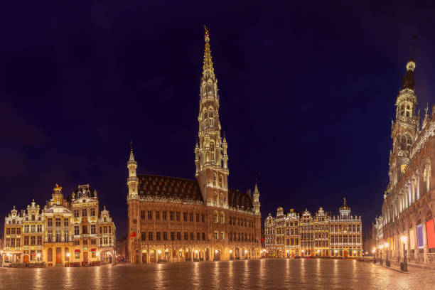istock Grand Place Square at night in Brussels, Belgium 1972391252