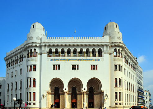 Algiers,  wilaya of Algiers, Algeria: Central Post Office - Grande Poste - French colonial architecture - completed in 1910, designed by the French architects Henri Voinot and Marius Toudoire in Moorish Revival style - the main tourist landmark in the Algiers-Centre commune - Place de la Grande Poste.