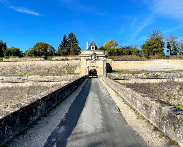 Entrance to Blaye's Vauban citadell above the Gironde, France. October 2022