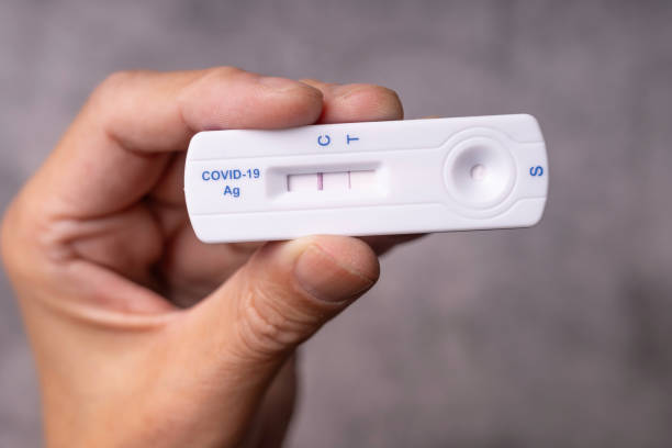 istock New coronavirus antigen test positive reaction 1972442068