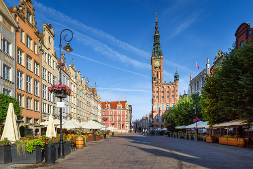 Old town in Gdansk over Motlawa river
