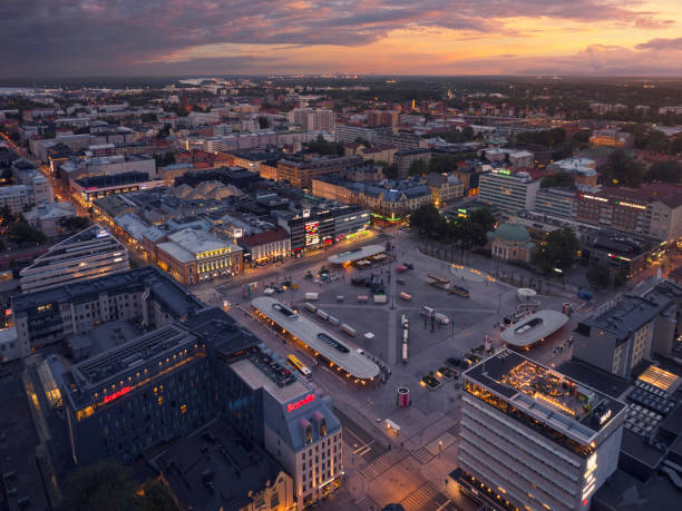 istock Aerial view of central Turku on a summer evening 1972454967