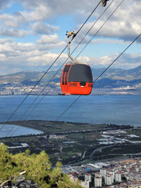 istock Transportation by a red cable car 1972570766