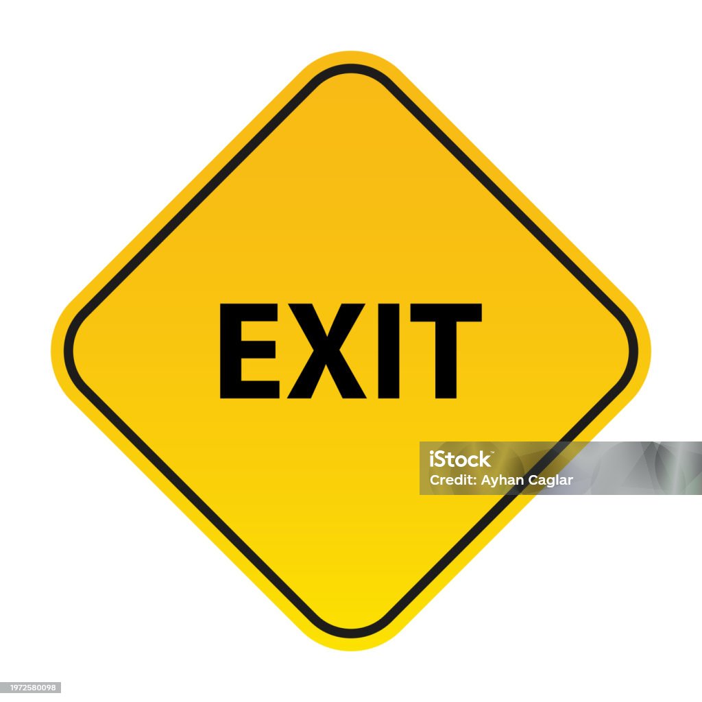 Exit Traffic Sign Stock Illustration - Download Image Now - Advice ...