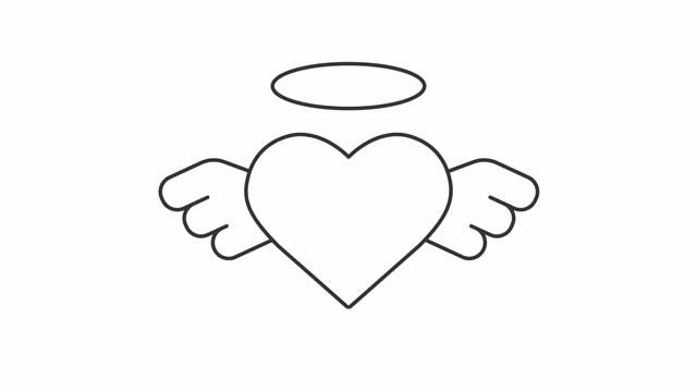 Angel heart line animation