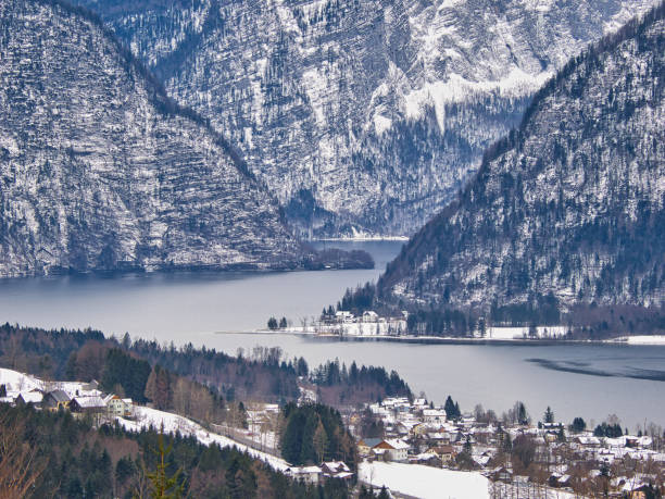 istock View over the wintry Lake Hallstatt and the Dachstein 1972604854