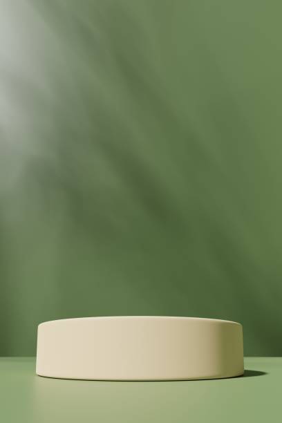 istock Vertical image of scene with a podium for product presentation, 3d rendering 1972609710