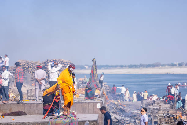 The lamp ready for floating in Ganges river.