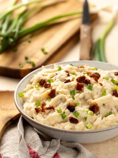 istock Bowl of mashed potatoes with bacon and green onion 1972651995