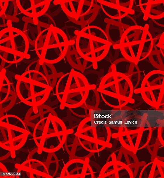 Anarchy Pattern Yellow Anarchy Pattern Seamless Lack Of Organized Power Symbol Background ...