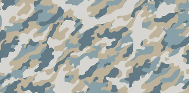 Vector illustration of Trendy camouflage military pattern