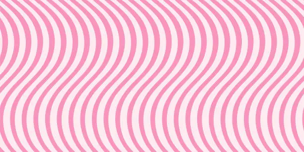 Vector illustration of Bubble gum wavy pattern. Trendy pattern