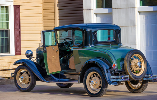 Cape Town, South Africa - April 17, 2023: The Austin Sixteen Light Six is a British car that was made by Austin from 1927.  To distinguish it from the smaller-engined models in the range a plated Austin Six script was fixed to the radiator grille.