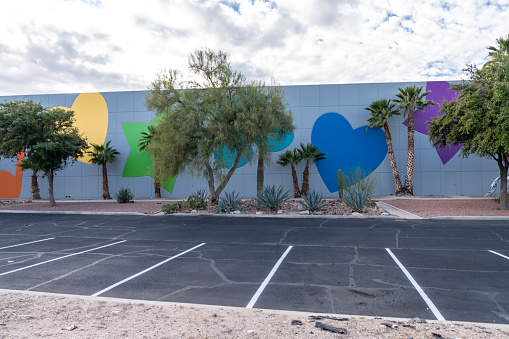 Tucson, Arizona - December 19, 2023: Abandoned Lisa Frank warehouse, known for its colorful school supplies in the 80s and 90s