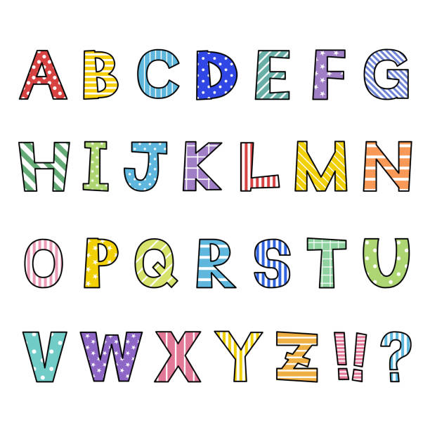 Diffirent Letters 400+ Alphabet Letters Different Fonts Clip Art Stock Illustrations ...