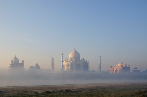 Taj Mahal view from back side, Agra, Uttar Pradesh, India.