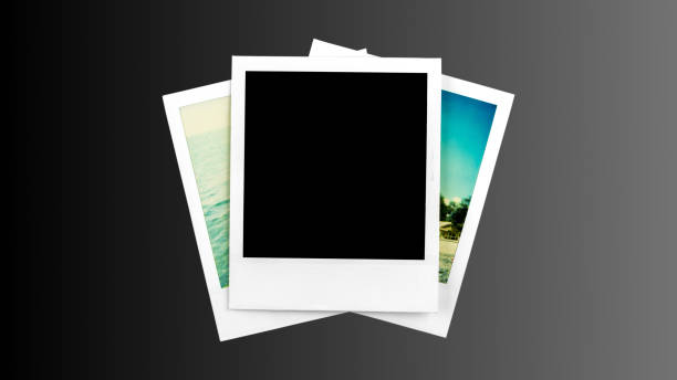 Blank Polaroid Clipping Path, Old Photo Template